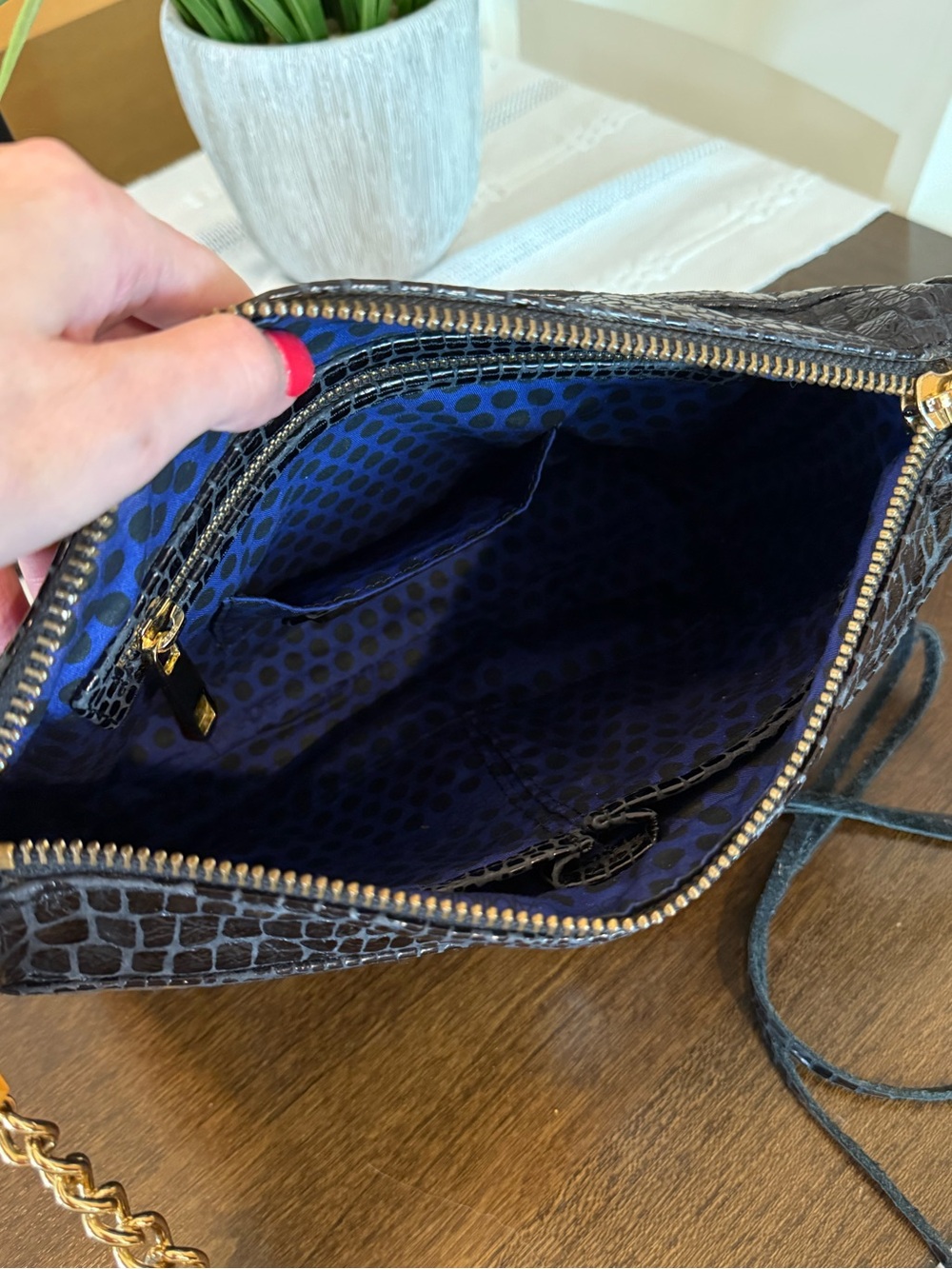 Rebecca Minkoff MAC Croc Embossed Large Crossbody - Picture 5 of 6